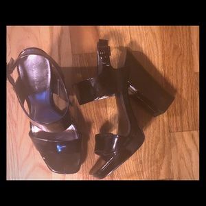Calvin Klein patent platform sandals. Size 8